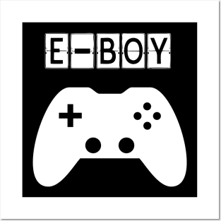 E-boy playing Posters and Art